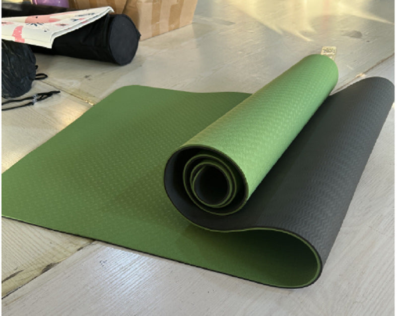Premium TPE Yoga Mat - 183x61cm Double-Sided Non-Slip Exercise Mat for Yoga, Pilates & Home Workouts