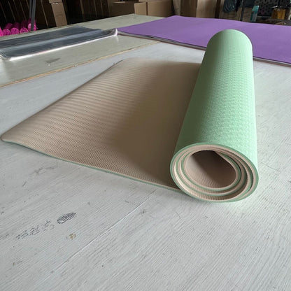 Premium TPE Yoga Mat - 183x61cm Double-Sided Non-Slip Exercise Mat for Yoga, Pilates & Home Workouts