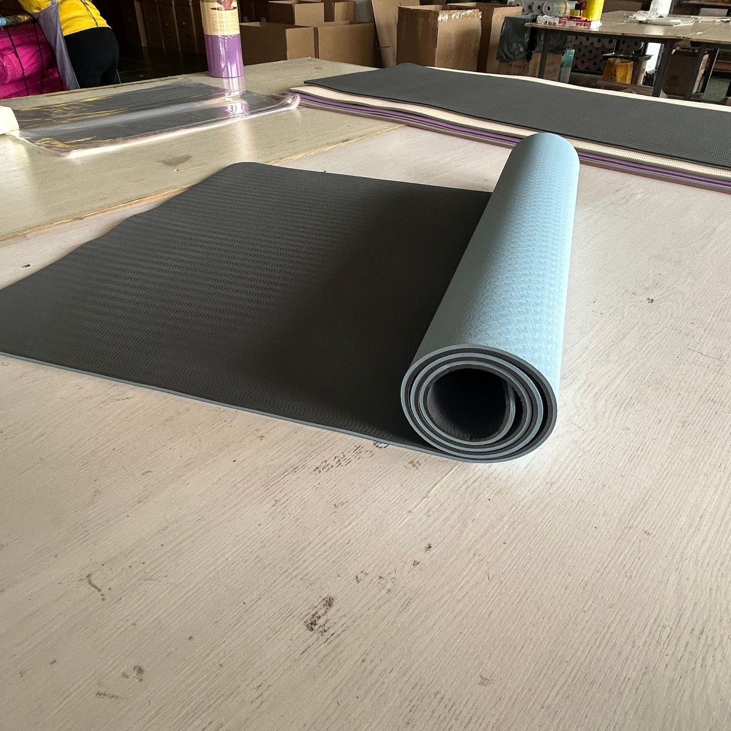 Premium TPE Yoga Mat - 183x61cm Double-Sided Non-Slip Exercise Mat for Yoga, Pilates & Home Workouts