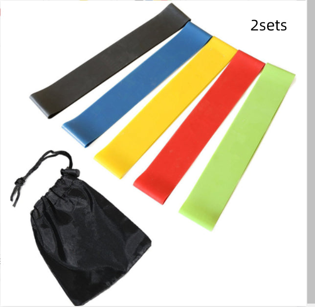 Resistance Bands Set - 5 Level Exercise Bands for Yoga & Strength Trainin
