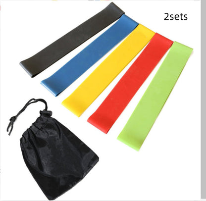 Resistance Bands Set - 5 Level Exercise Bands for Yoga & Strength Trainin