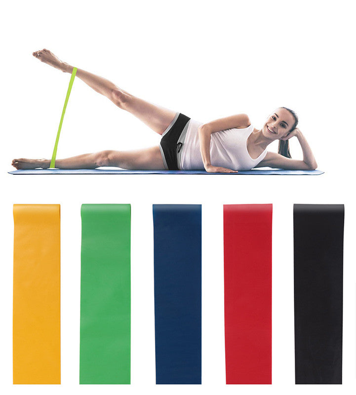 Resistance Bands Set - 5 Level Exercise Bands for Yoga & Strength Trainin