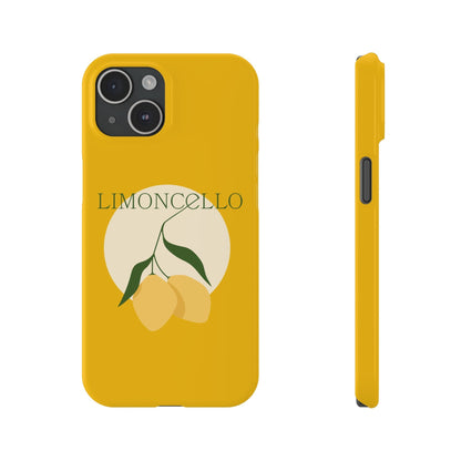 Italian Limoncello Yellow Slim Phone Cases with Lemons, Case-Mate IPHONE16 and all sizes