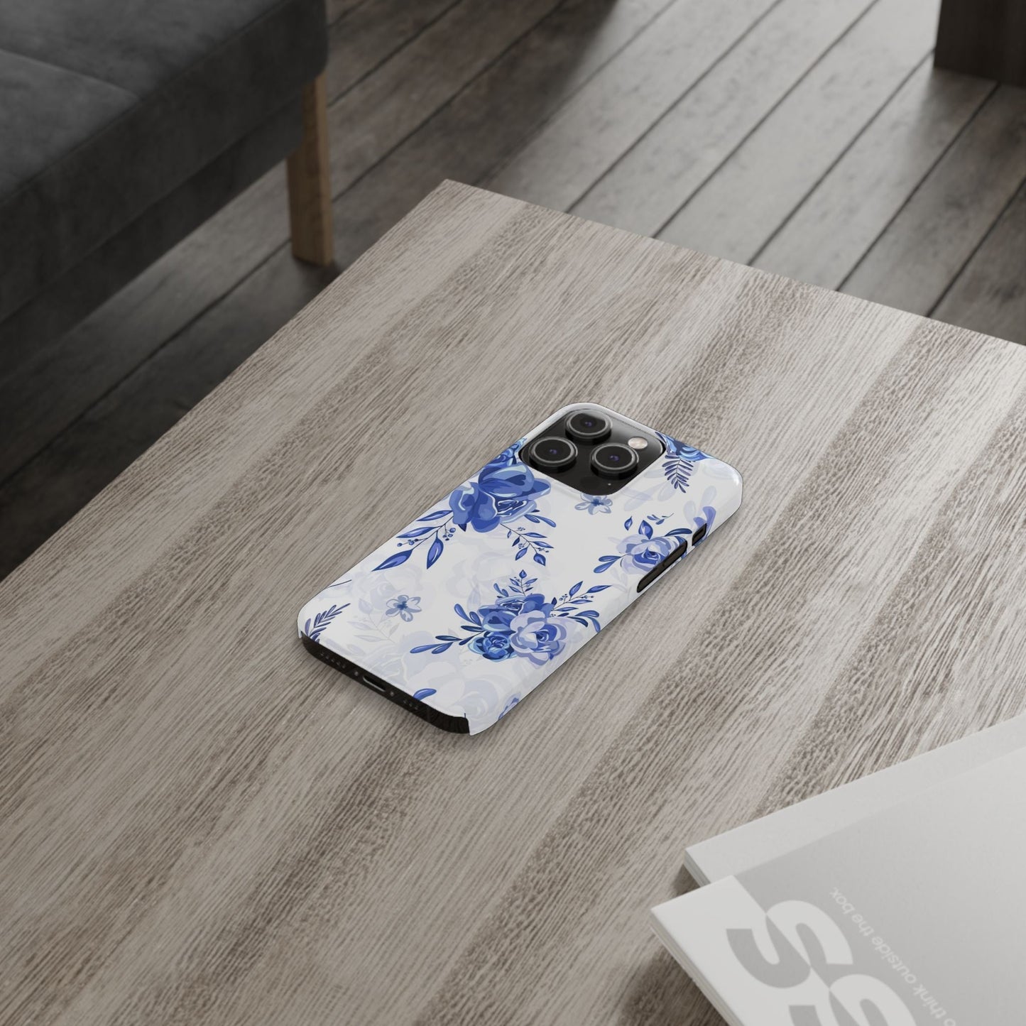 French Blue and White Toille, Slim Phone Cases, Case-Mate IPHONE16 and all sizes