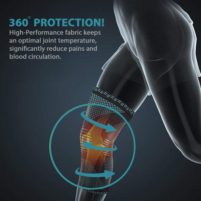 Knee Compression Sleeves - Breathable Knit Knee Support for Sports