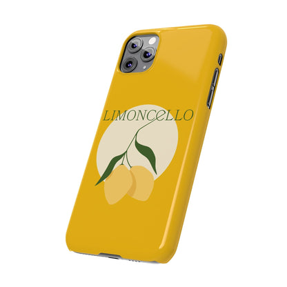 Italian Limoncello Yellow Slim Phone Cases with Lemons, Case-Mate IPHONE16 and all sizes