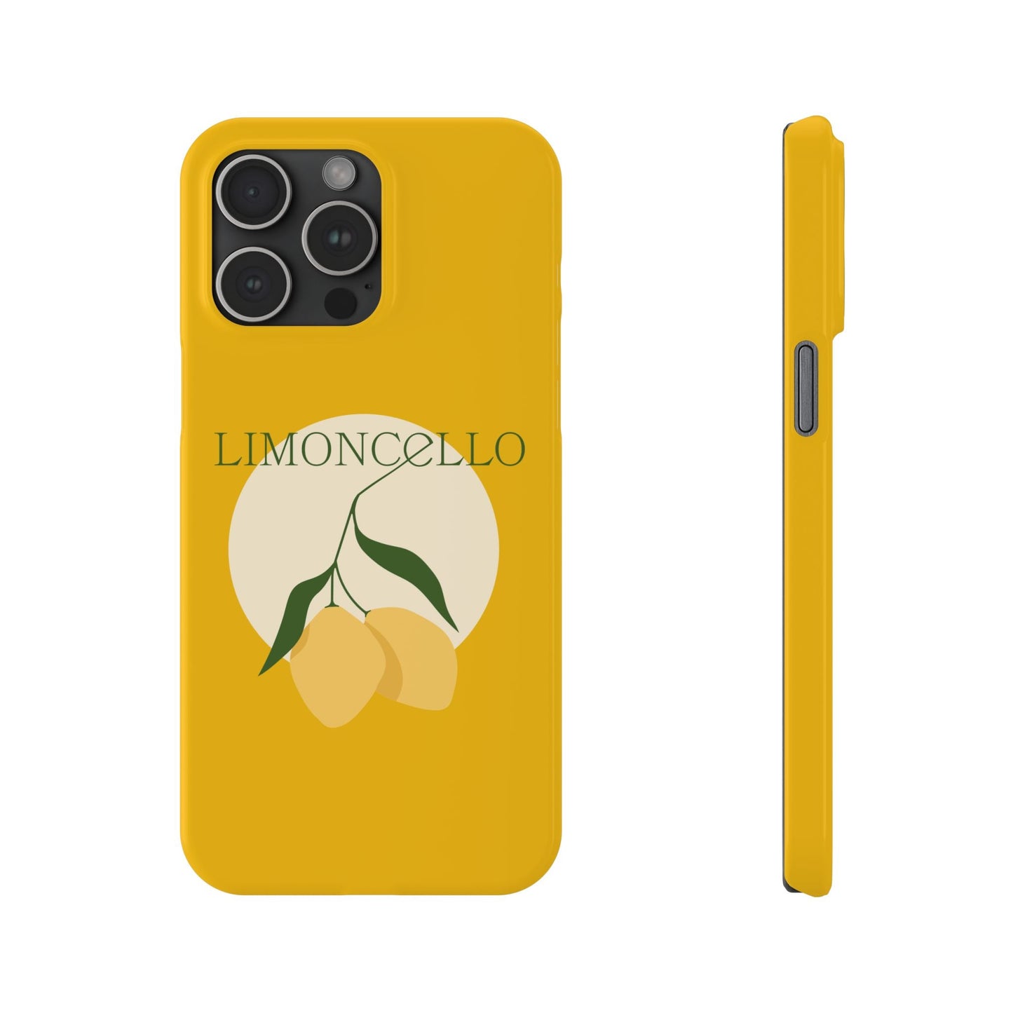 Italian Limoncello Yellow Slim Phone Cases with Lemons, Case-Mate IPHONE16 and all sizes