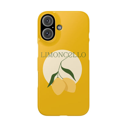 Italian Limoncello Yellow Slim Phone Cases with Lemons, Case-Mate IPHONE16 and all sizes